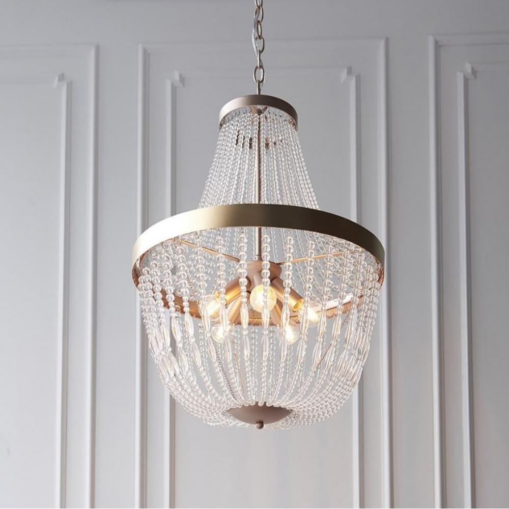 lampa skleny kristal luster zlaty ruze zlaty 5 ziaroviek elegantny luxusny leskly obyvacka spalna predsien salon klasicky.jpg